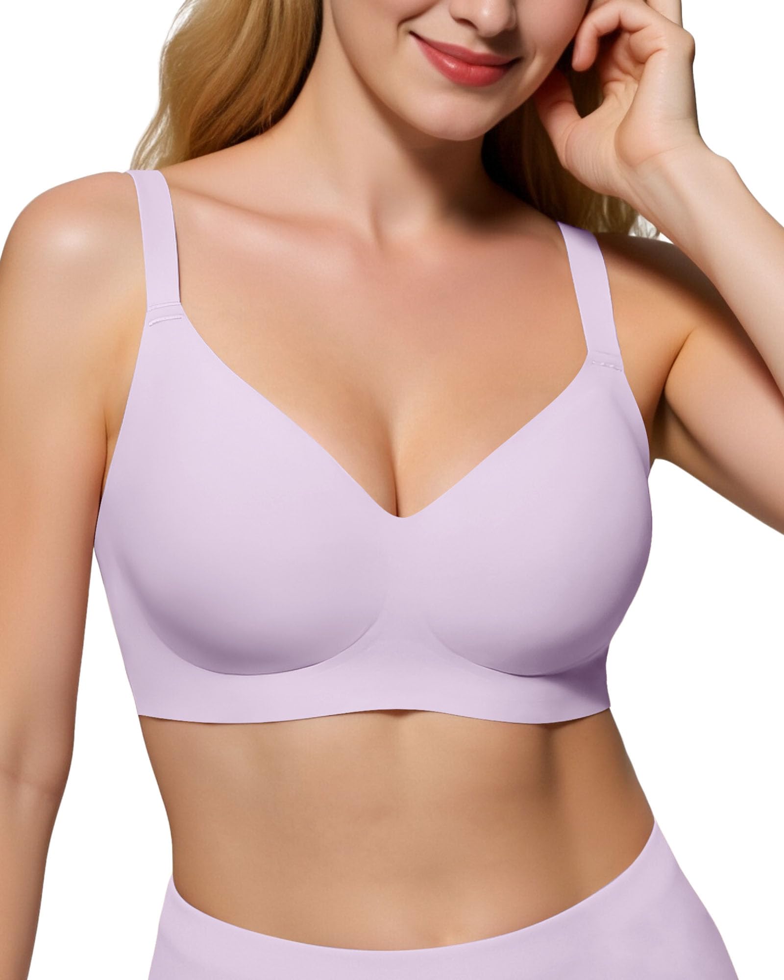 Wireless Comfortable Bra Seamless No Underwire Bras Full Coverage Push Up Women Wirefree Bras with Support