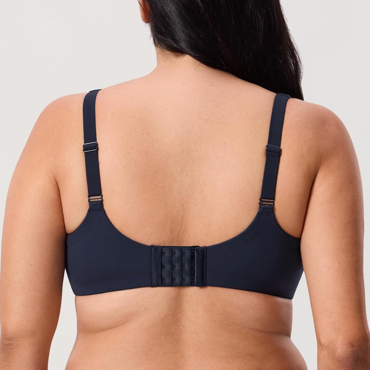 DELIMIRA Women's Inbarely Lift Full Coverage Bras Plus Size Unlined Supportive T Shirt Underwire Seamless Bra