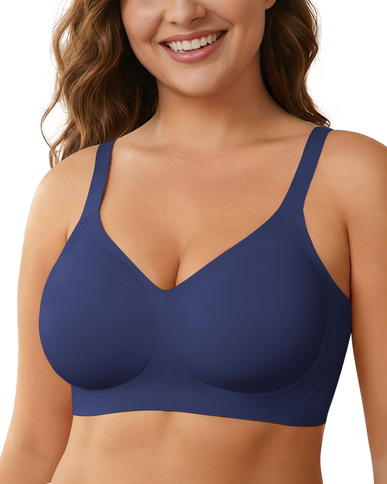 Wireless Comfortable Bra Seamless No Underwire Bras Full Coverage Push Up Women Wirefree Bras with Support