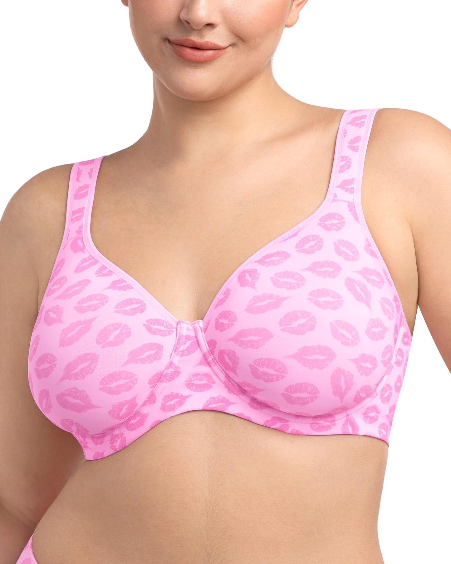 HSIA Bras for Women Minimizer Full Coverage, Plus Size T Shirt Unlined Underwire Smooth Bra, Seamless Cups Joan Ultimate Soft